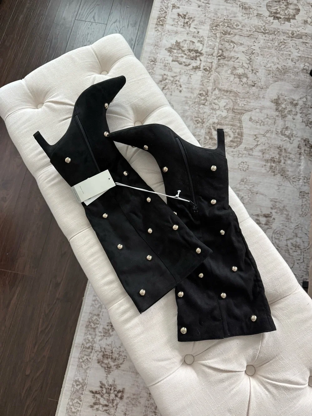 NEW a new day Black Over-the-Knee Studded Boots Size 9